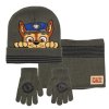 SOUPRAVA ČEPICE, NÁKRČNÍK A RUKAVICE TLAPKOVÁ PATROLA SC hy 40164 tm. zelená (Velikost 52)