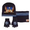 SOUPRAVA ČEPICE, NÁKRČNÍK A RUKAVICE TLAPKOVÁ PATROLA SC hy 40164 tm. modrá (Velikost 52)
