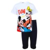 PYŽAMO MICKEY Erve 39029 short bílo - tm. modré (Velikost 92)