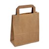 Papírová taška hnědá 18x8x22 s plochým uchem Topcraft