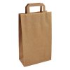 Papírová taška hnědá 22x10,5x36 s plochým uchem Topcraft