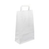 Papírová taška bílá 22x10,5x36 s plochým uchem Topcraft