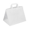 Papírová taška bílá 32 x 22 x 24 Takeaway s rozšířeným dnem