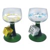 Sada 6 skleniček na víno, zelená stopka