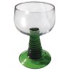 Sada 6 skleniček na víno, zelená stopka
