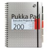 Pukka Pad projektový blok Metallic Executive A4, papír 80g,100 listů, šedý, linkovaný