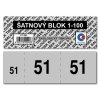 Šatnové bloky 1-100 čísel - mix barev