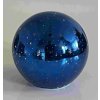 Skleněná svítící koule s časovačem průměr 15cm modrá (na 3 baterie AA)