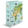 Designový pákový pořadač A4 7cm karton, motiv - Mapa světa