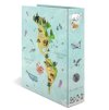 Designový pákový pořadač A4 7cm karton, motiv - Mapa světa