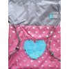 Taška/sáček na šňůrkách SEQUIN HEARTS, rozměry: 46 x 36 cm
