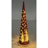 Vánoční špice s LED osvětlením výška 35cm průměr 9cm (na 3 baterie, součástí balení)