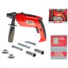 Vrtačka 22cm červená na baterie s doplňky v krabičce