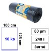 Pytel na odpadky (LDPE) 80 µm černý 100 x 125 cm 240L [10 ks]