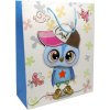 Taška dárková L 26x32x10 cm dětské motivy sovičky