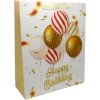Taška dárková L 26x32x10 cm OP1734 HAPPY BIRTHDAY balónky