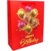Taška dárková L 26x32x10 cm OP1734 HAPPY BIRTHDAY balónky
