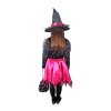 Dětský kostým čarodějnice černo-růžová s hvězdičkami M