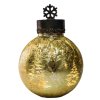 Skleněná svítící MAXI koule s časovačem průměr 25 cm zlatá