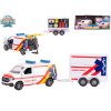 Kids Globe Traffic VW Transporter ambulance 27,5cm kov zpětný chod s přívěsem v krabičce
