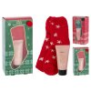 Dárková sada péče o nohy 1x 50ml tekuté mléko + 1x ponožky - mix barev