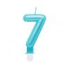 Dortová svíčka č. 7 tyrkysová