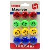 Magnety smajlík barevné 12 ks barevné