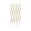 Dortové svíčky 6 ks Spirálky zlaté 6 ks