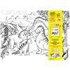 Podložka na kreslení FUNNY MAT - Dino + pastelky zdarma