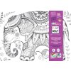 Podložka na kreslení FUNNY MAT - Slon + pastelky zdarma