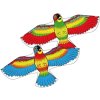 Létající drak 120 x 55 cm polyester - Papoušek