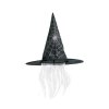 AX párty klobouk s vlasy čarodějnický