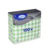 ubrousky 1 vrstve 33 x 33 cm karo zelene 100 ks