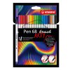 fixy se stetcovym hrotem pro ruzne sirky car stabilo pen 68 brush arty sada 18 ks