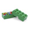 lego box na svacinu 100 x 200 x 75 mm tmave zelena