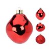 vanocni ozdoba sklenena 60 mm cervena sada 3 ks