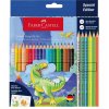 sada pastelek faber castell colour grip 18 6 neonovych a metalickych dino