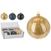 vanocni koule 100 mm zlaty trpytivy dekor mix 4 barev cena 1 ks