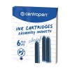 bombicky inkoustove centropen 6 ks pro plnici pera modra napln