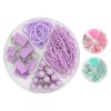 kancelarska sada 4v1 klipy binder clip spony gumicky smes pastelovych barev