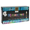 3d barvy na textil 30 ml 24 barev 3 stetce