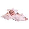 novorozena panenka erika v ruzovem overalu s satkem 42 cm