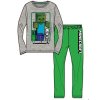 PYŽAMO MINECRAFT F UK 393b - 59339 šedo - zelené (Velikost 8)