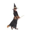 Kostým černý, S 100-110 cm, motiv čarodějnice