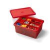 LEGO úložný box s organizérem - červená