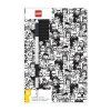 lego stationery zapisnik a5 s cernym perem minifigure brick
