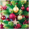 ubrousky tat 33x33cm decore christmas tree