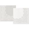 ubrousky paw airlaid 40x40 cm reverse royal lace silver white