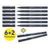 fineliner schneider pictus sada 6 2 ks cerna napln