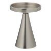 kovovy svicen 13 cm stribrny